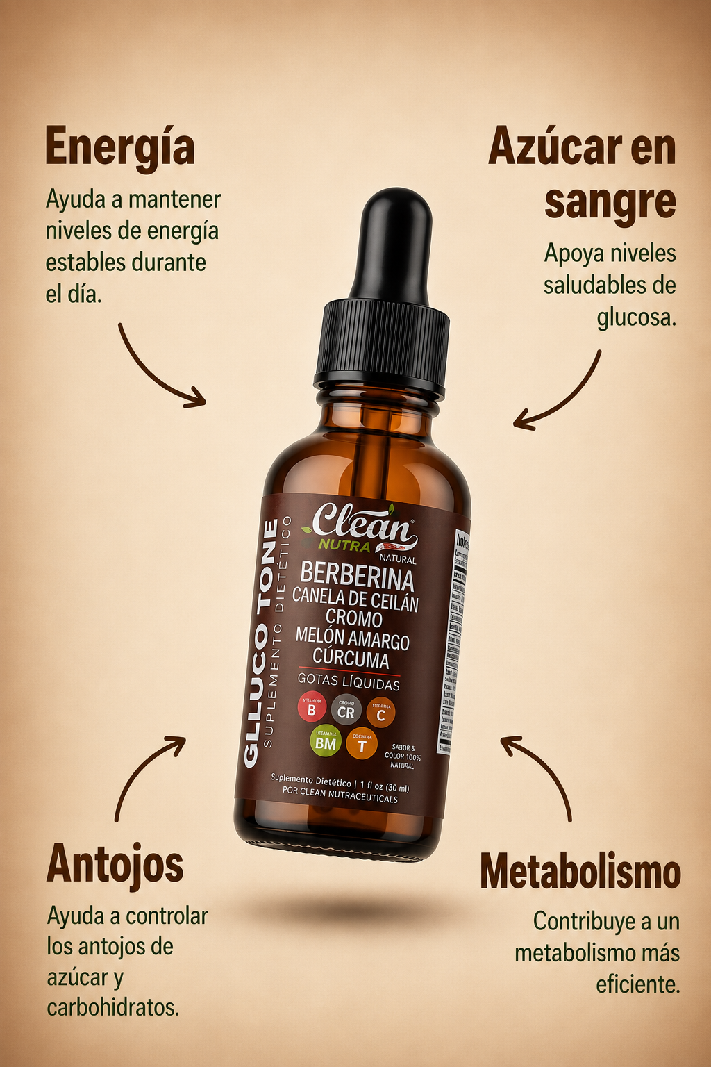 Clean Nutra — Suplemento Líquido de Berberina | 30 ml