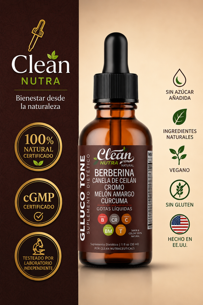 Clean Nutra — Suplemento Líquido de Berberina | 30 ml